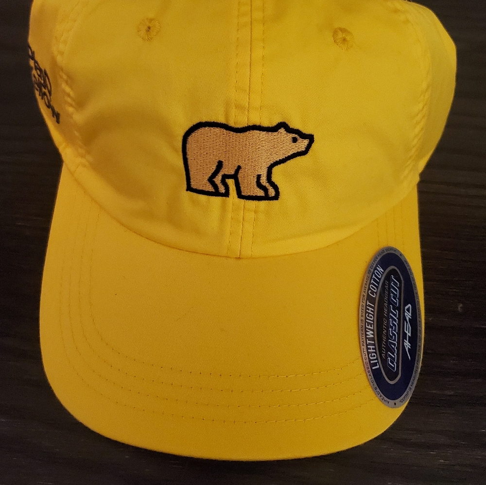 Jack Nicholson Bright Yellow Golf Cap With Embroided Bear #PlayYellow